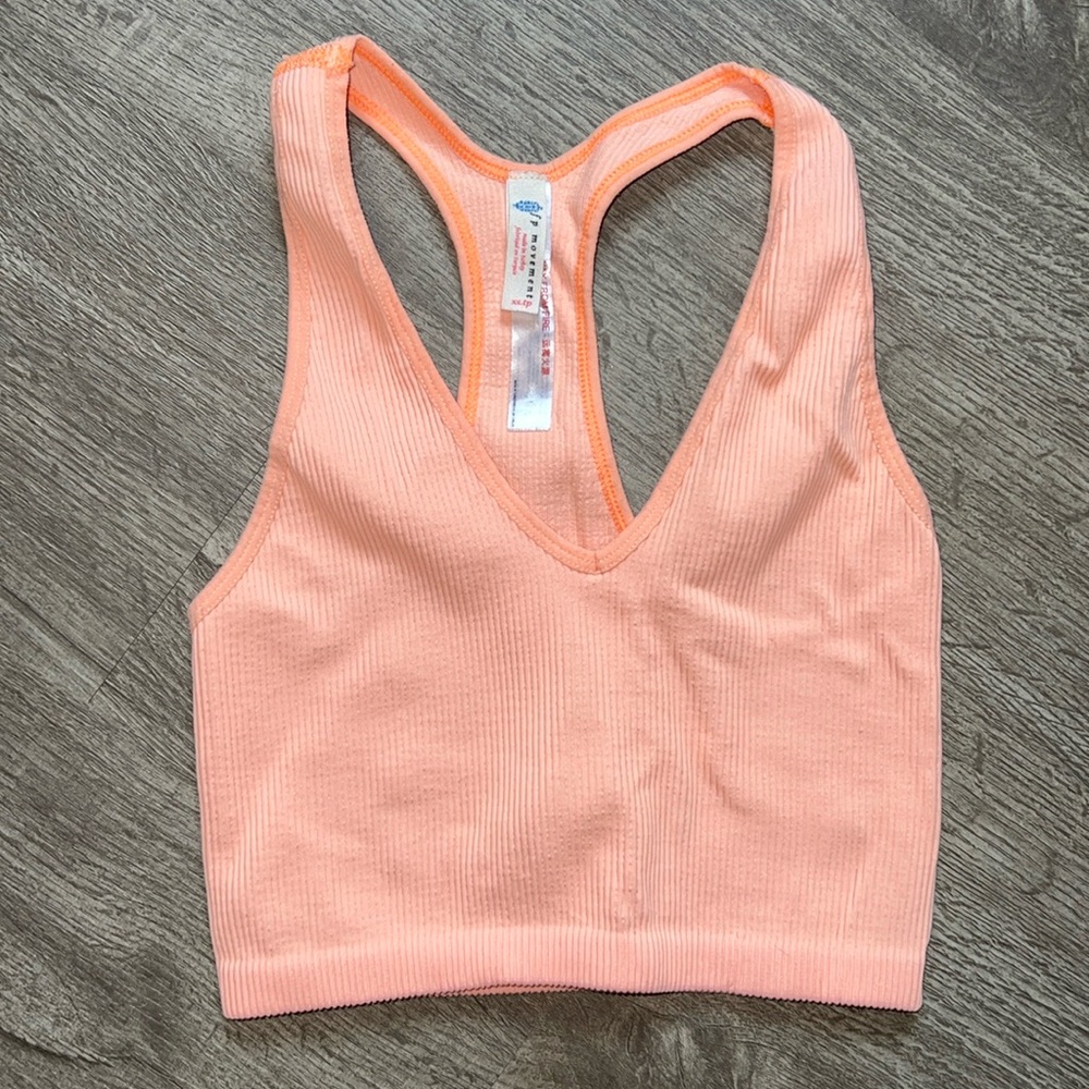 Free People Peach Crop Top